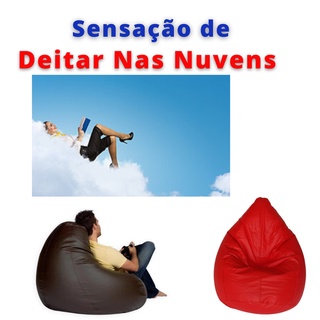 Capas Puff Pera Grande Couro Sintetico Pufe Sem Enchimento Shopee Brasil