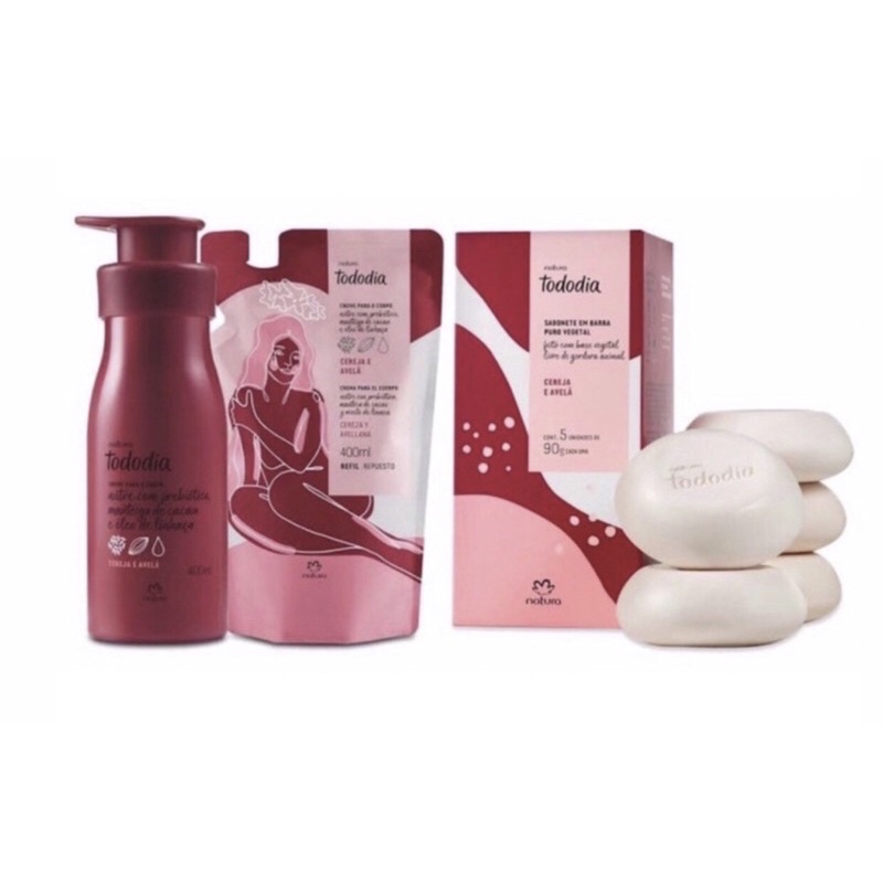 Kit Natura Tododia Creme Hidratante Corporal Ml Refil Sabonetes