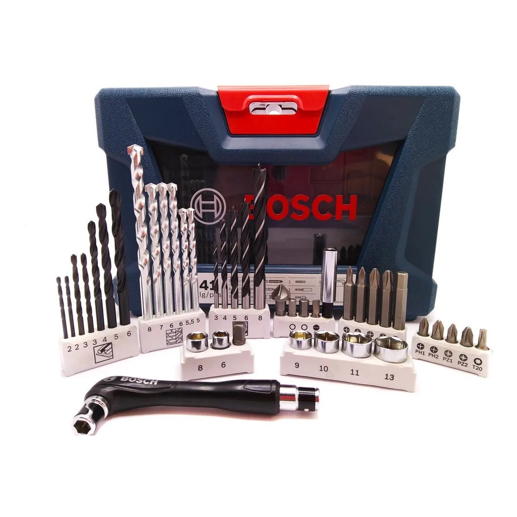 Kit Jogo De Brocas E Bits Bosch V Line Pe As Maleta Shopee Brasil