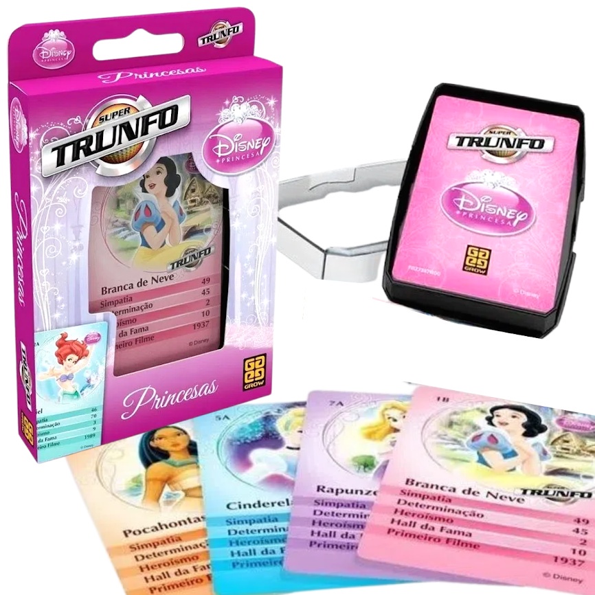 Jogo Carta Super Trunfo Princesas Disney Baralho Menina Grow Shopee