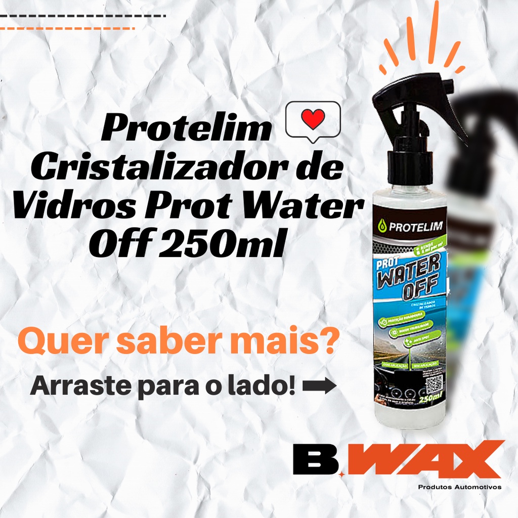 Protelim Cristalizador De Vidros Prot Water Off Ml Shopee Brasil