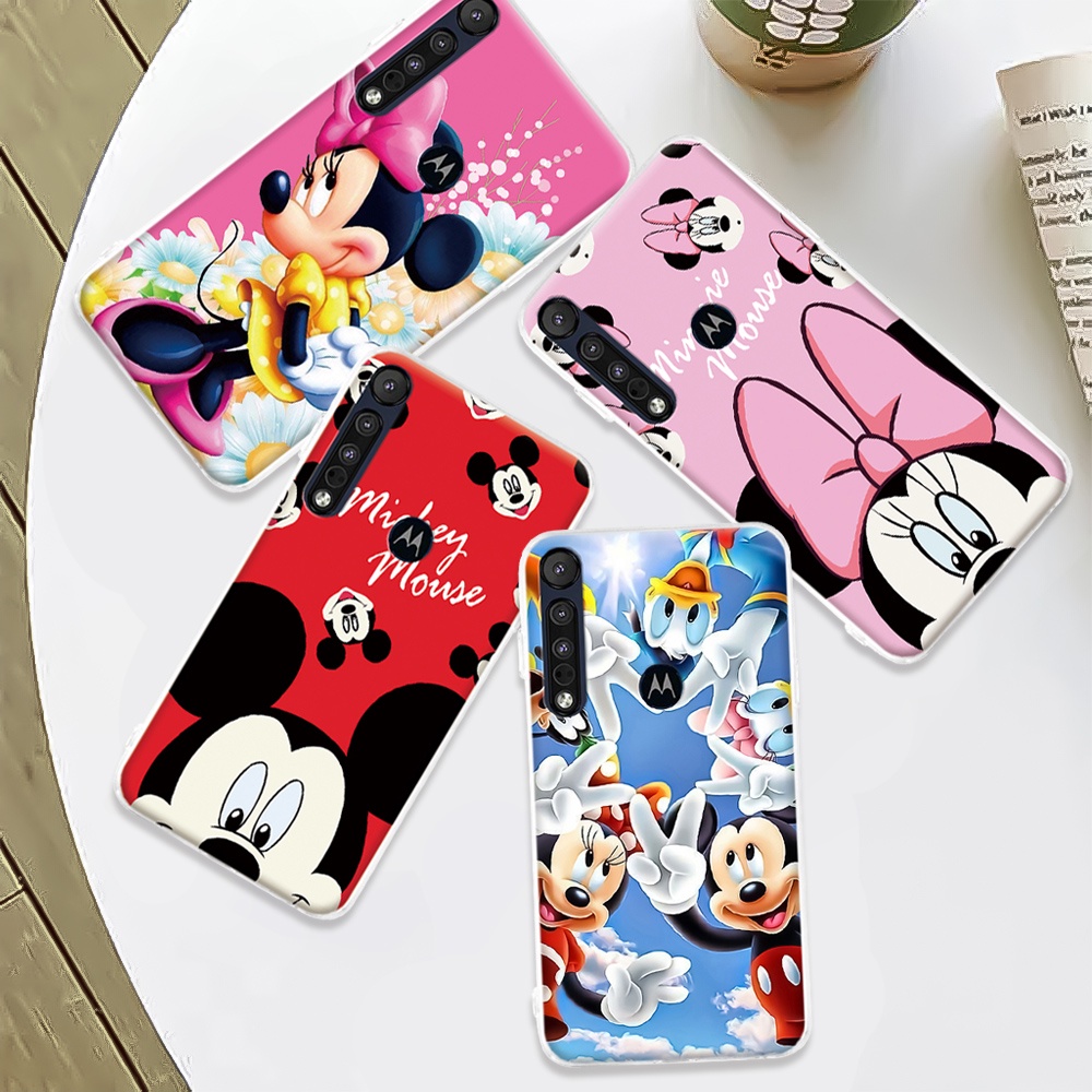 Capa De Celular Flex Vel Tpu Mickey E Minnie Para Motorola One Macro