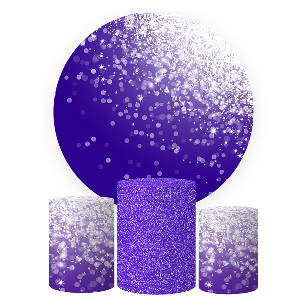 Trio Capas Cilindros Painel Tema Glitter Roxo Veste Fácil Shopee Brasil