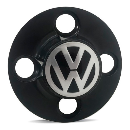 Calota Centro Miolo Meio Roda Ferro Vw Gol G2 Emblema Preto Shopee Brasil