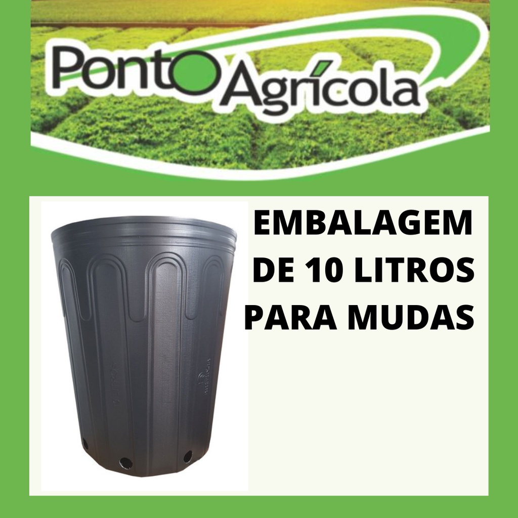 Embalagem De 10 Litros Para Mudas 20 Unidades Sementes Pote Vaso