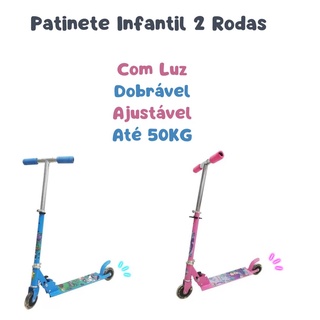 Patinete Infantil Rodas Em Gel Luz Brilhante Dobr Vel E Ajust Vel