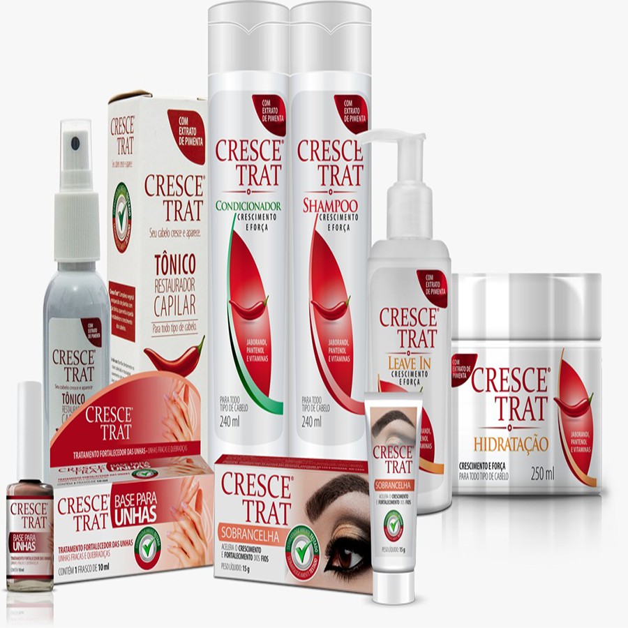 Crescetrat Linha Completa Para Queda De Cabelo Os Produtos Sem As