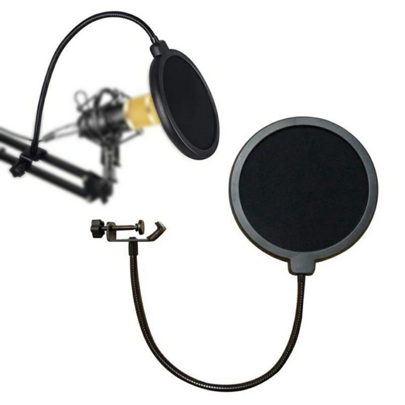 Pop Filter Anti Puff Studio Profissional YouTuber Condensador Shopee