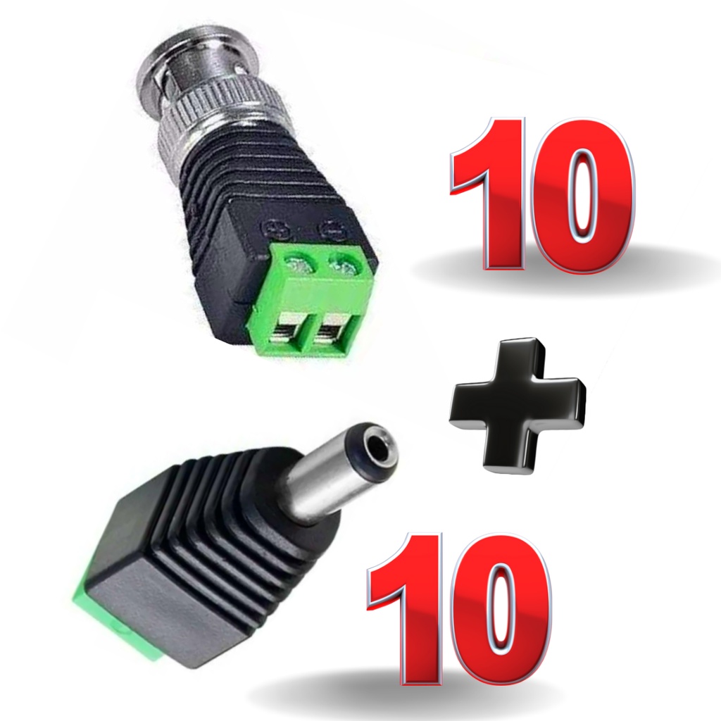 Kit 10 Conectores BNC Macho C Borne 10 Plug P4 Macho Shopee Brasil