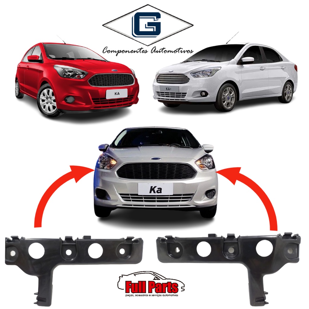 Par Guia Suporte Parachoque Dianteiro Ford Ka Hatch Sedan