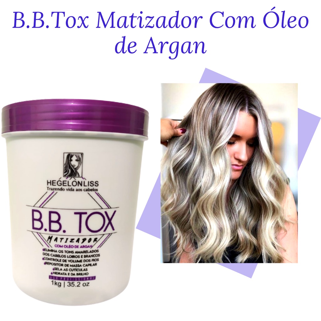 Botox B Btox Matizador Desamarelador Leo De Argan Hidrata E Brilho