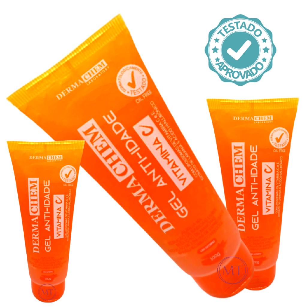 Gel Anti Idade Vitamina C E Cido Hialur Nico Dermachem G Pronta