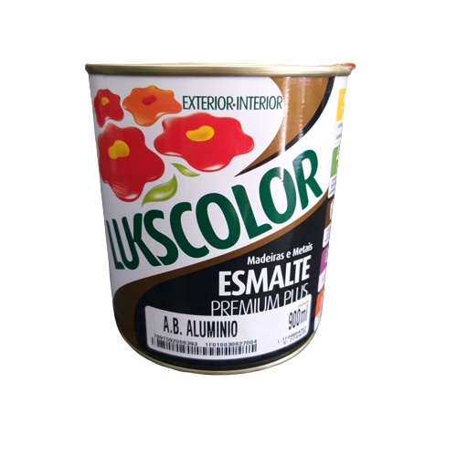 Esmalte Sintético Base de Solvente Cor Alumínio 900ml Lukscolor