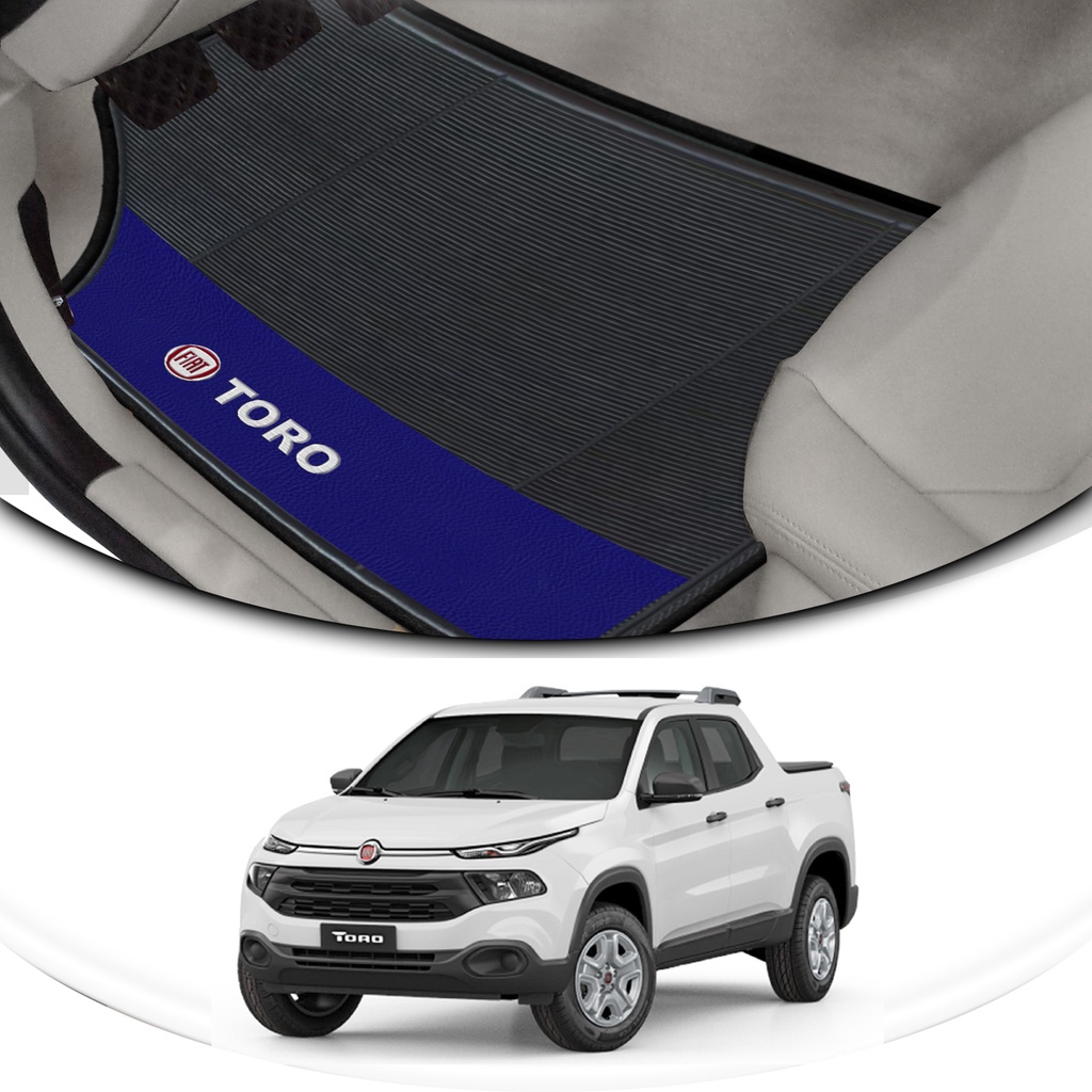 Tapete De Borracha Lateral Azul Pe As Automotivo Fiat Toro Shopee