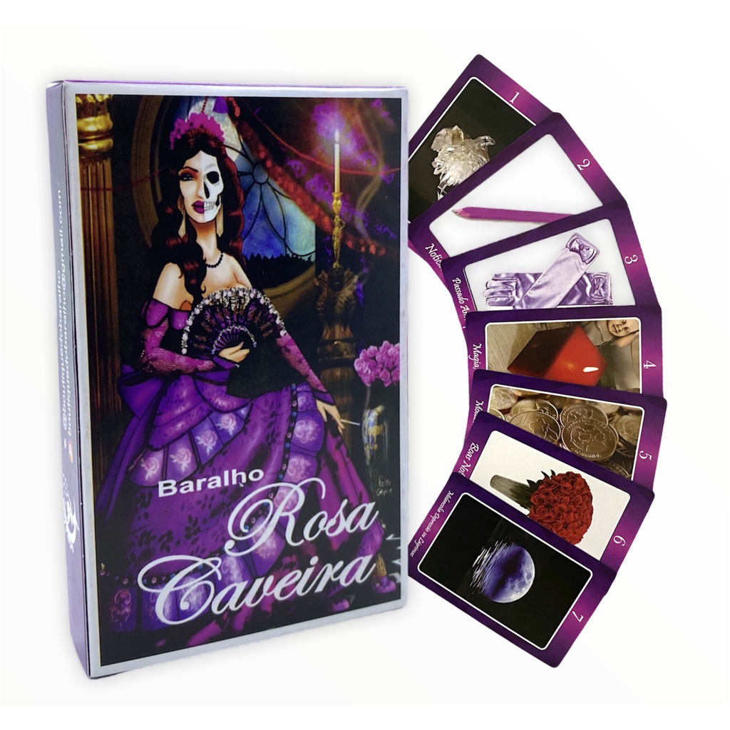 Kit Baralho Rosa Caveira E Tarot Deusa Cigana 36 Cartas Shopee Brasil