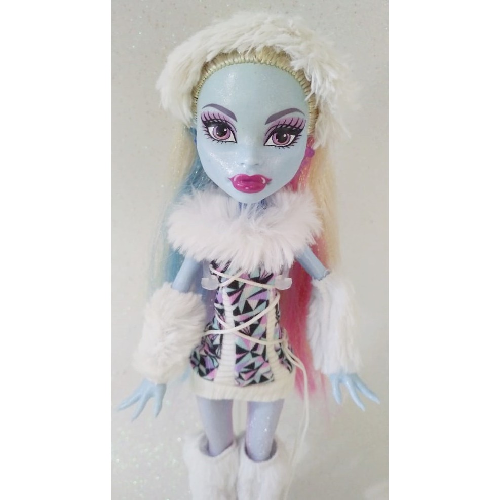 Boneca Monster High Abbey Bominable B Sica Wave Suporte Da Foto