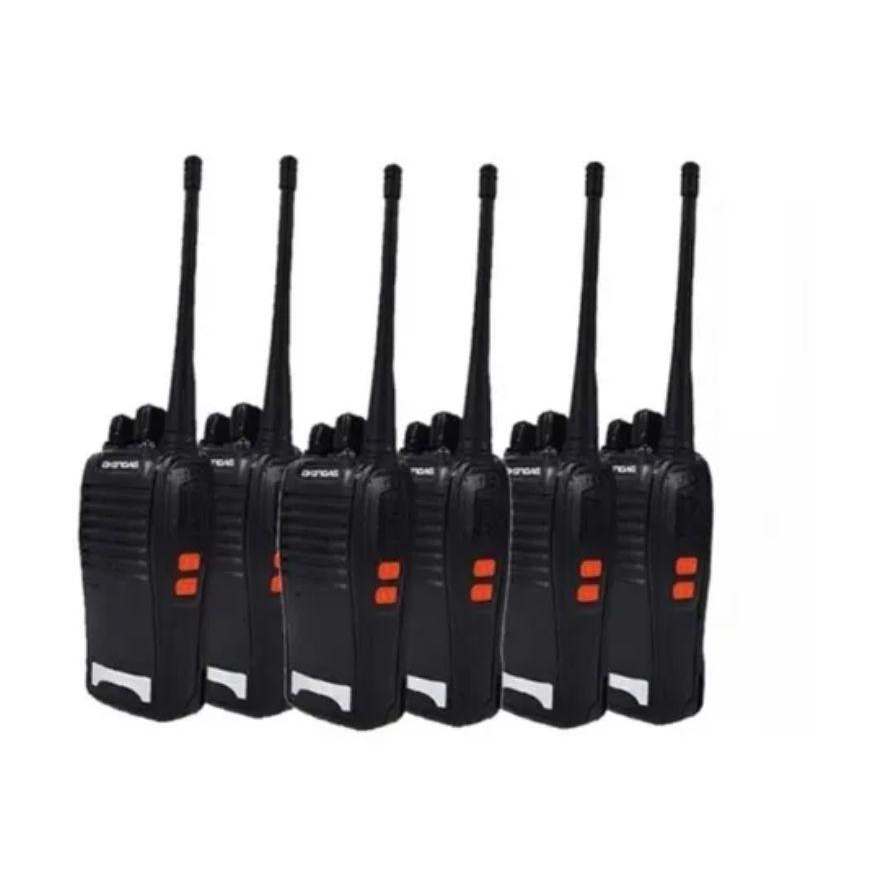 Kit 6 Radio Comunicador Walk Talk 16 Canais Profissional Baofeng 777s