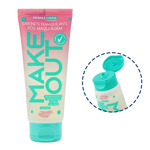 Sabonete Demaquilante Pós Maquiagem 3 em 1 Make Out 100ml Oil Free