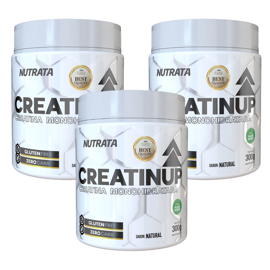 Kit 3uni Creatinup Creatina Monohidratada 300g Nutrata Shopee Brasil