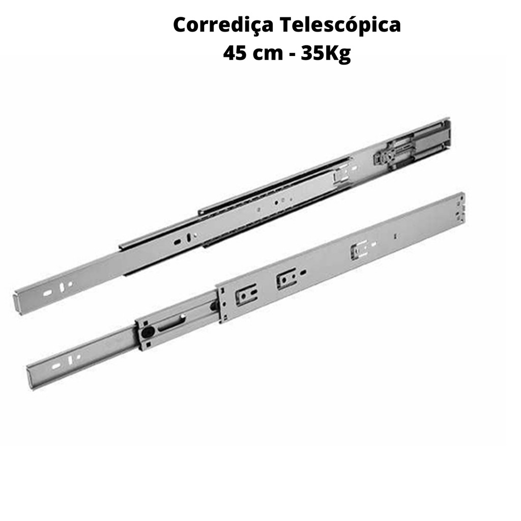 Corredi A Gaveta Trilho Telesc Pico Cm Par Kg Shopee Brasil