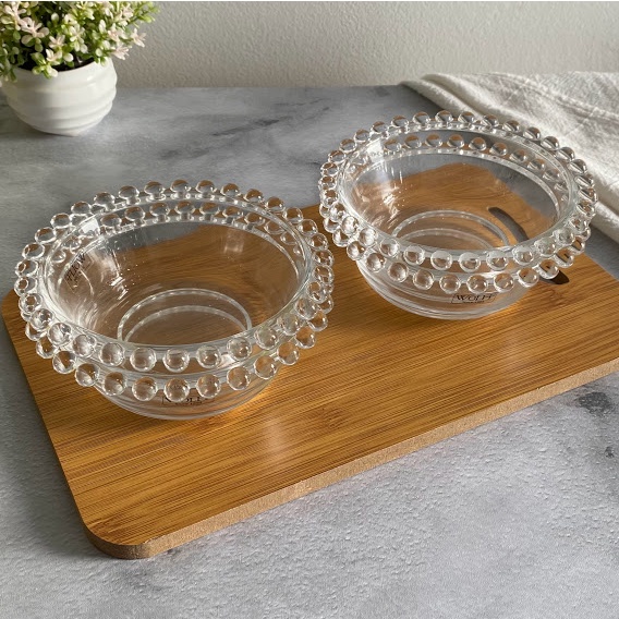 Conjunto 4 Bowls Cristal Para Sobremesa Vidro Transparente Pearl Wolff