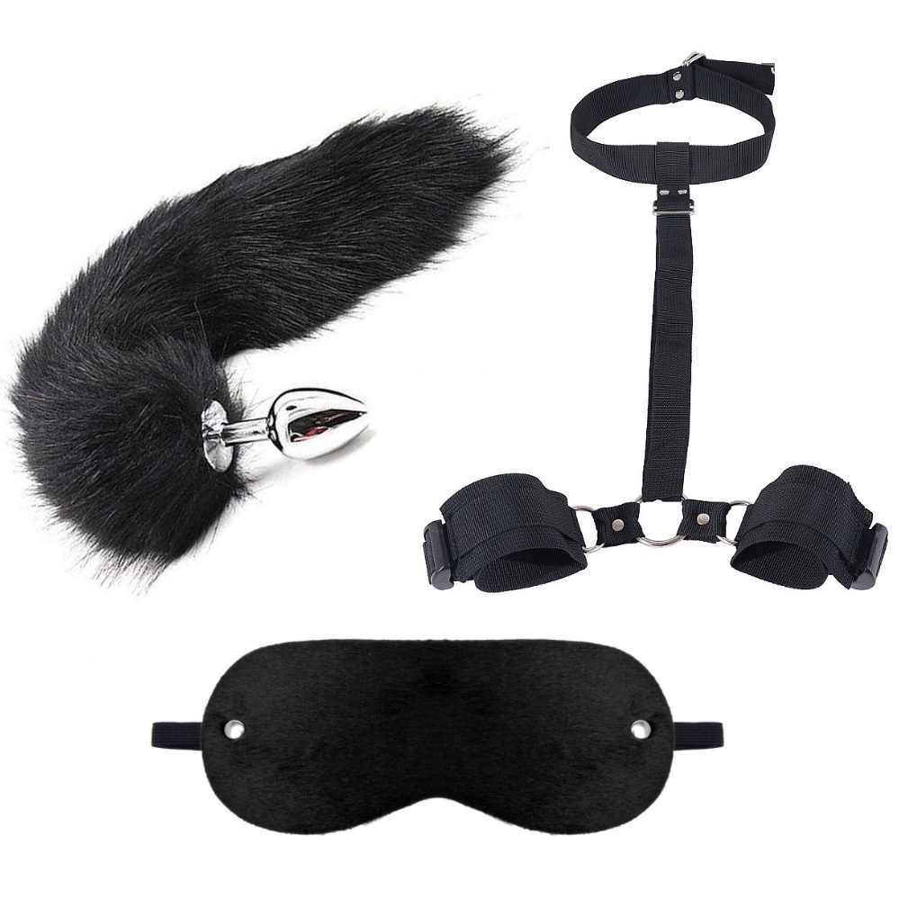 Black Fetiche Submissão Plug Anal P Preto Rabo De Raposa Venda Couro