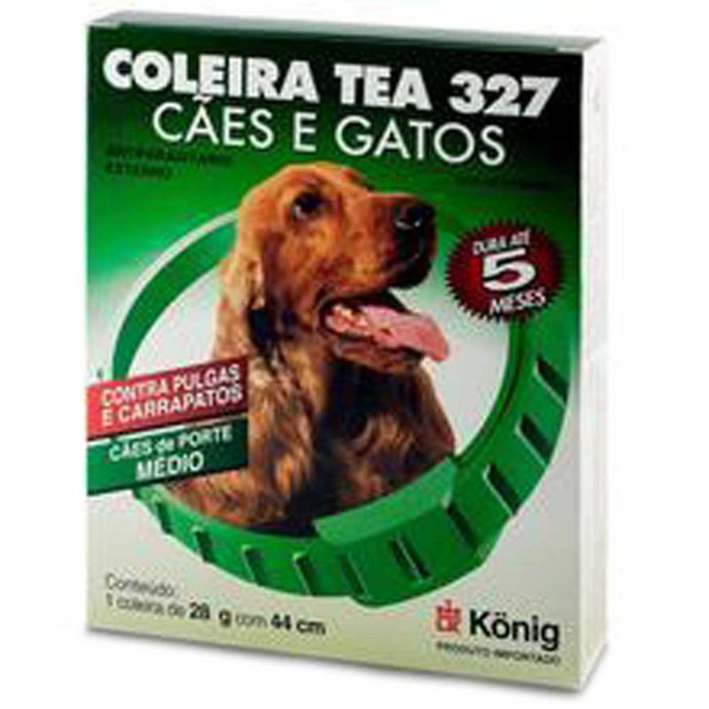 Coleira Antipulgas e Carrapatos Tea 327 para cães de medio porte