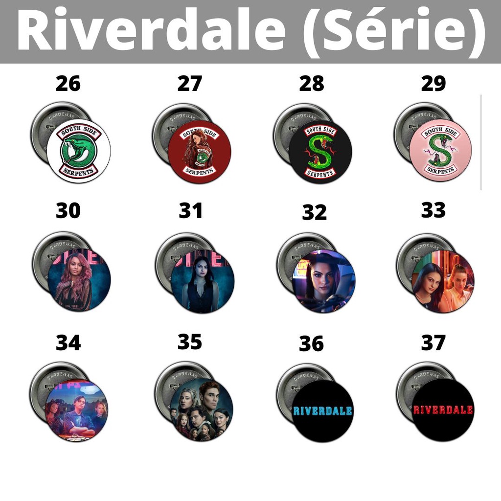 Botton 45mm Riverdale Série Broches e Alfinetes Shopee Brasil