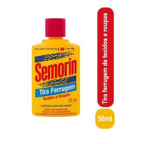 Semorin Gotas O Tira Ferrugem Tecidos E Roupas 50ml Ideal Para