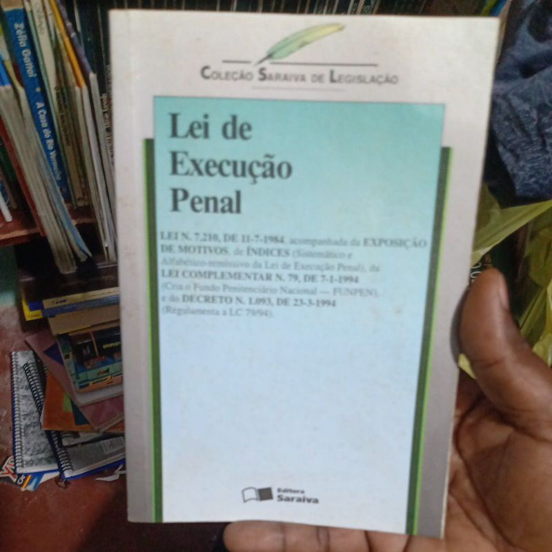 Livro Lei De Execu O Penal Cole O Saraiva De Legisla O Shopee