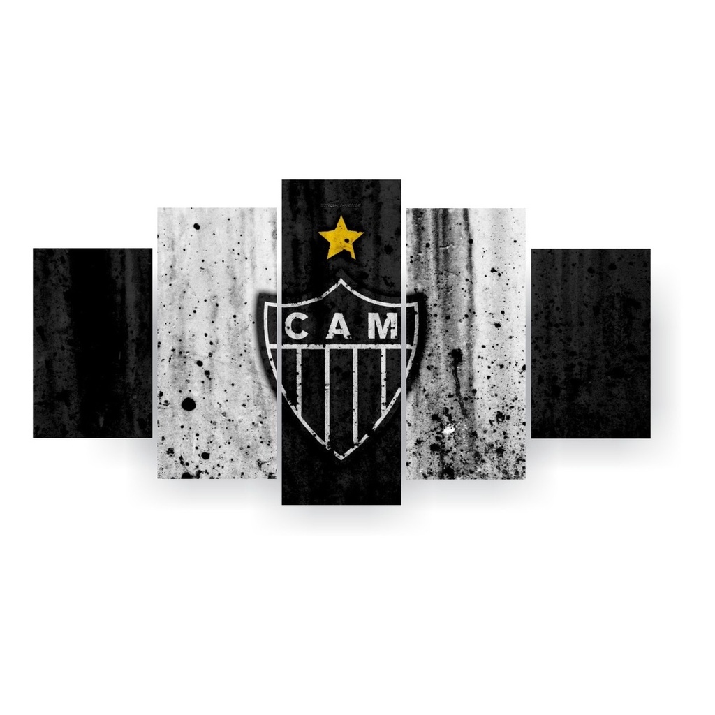 Quadro Decorativo Mosaico Pe As Time De Futebol Atl Tico Mineiro