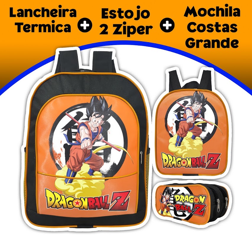 KIT ESCOLAR COMPLETO Mochila GRANDE Lancheira TERMICA Esojo DUPLO