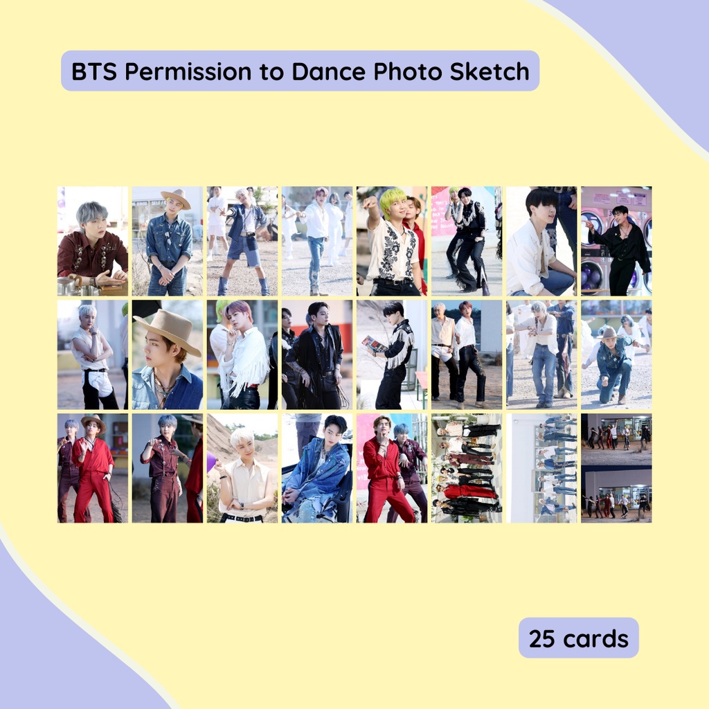 Bts Permission To Dance Photo Sketch Cards Shopee Brasil