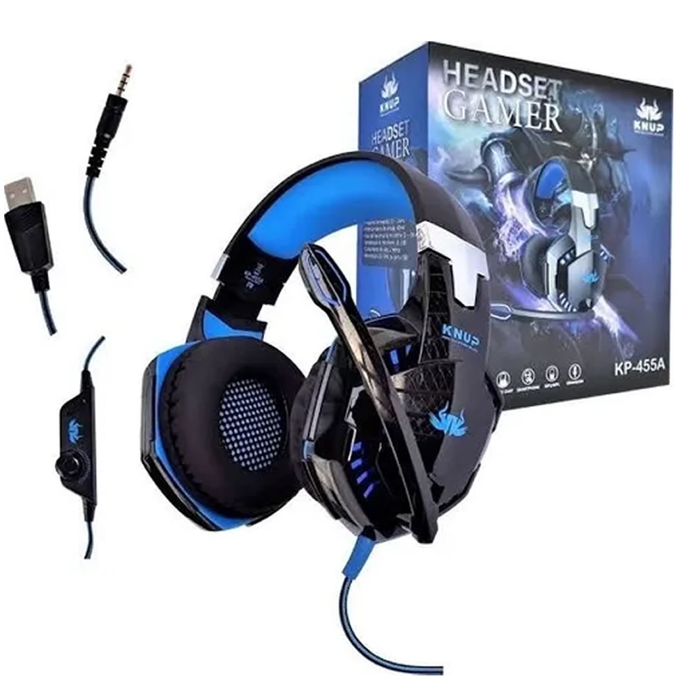 Fone De Ouvido Gamer Headset Knup Kp Led Microfone Shopee Brasil