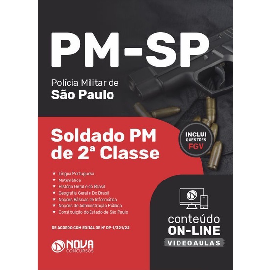 Apostila PM SP 2022 Soldado PM Polícia Militar de São Paulo Shopee