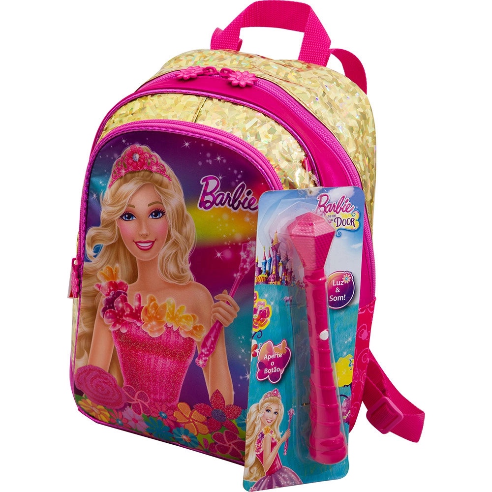 Mochila Barbie Infantil Escolar Costas Portal Secreto Rosa Shopee Brasil