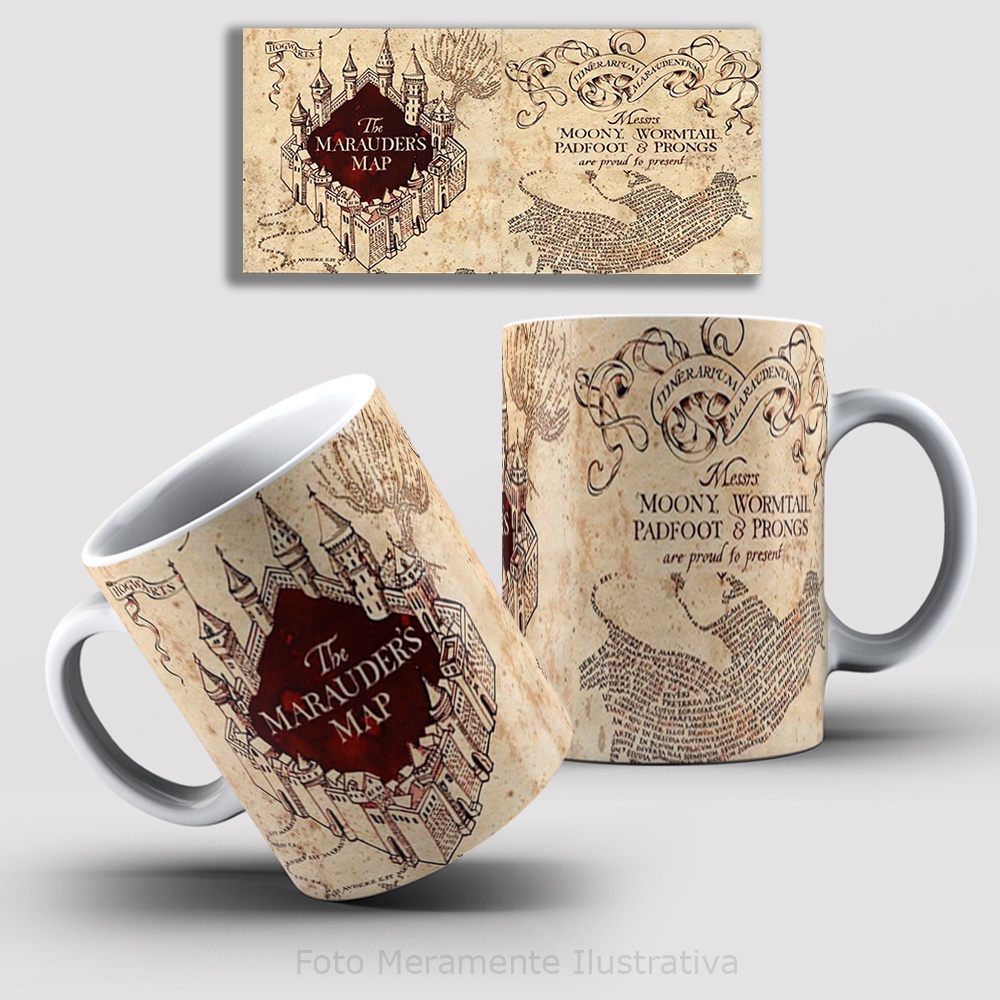 Caneca Mapa Maroto Harry Potter Personalizada Shopee Brasil