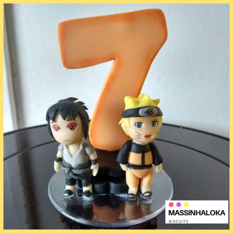 Vela Naruto E Sasuke Em Biscuit Massinhaloka Biscuits Shopee Brasil