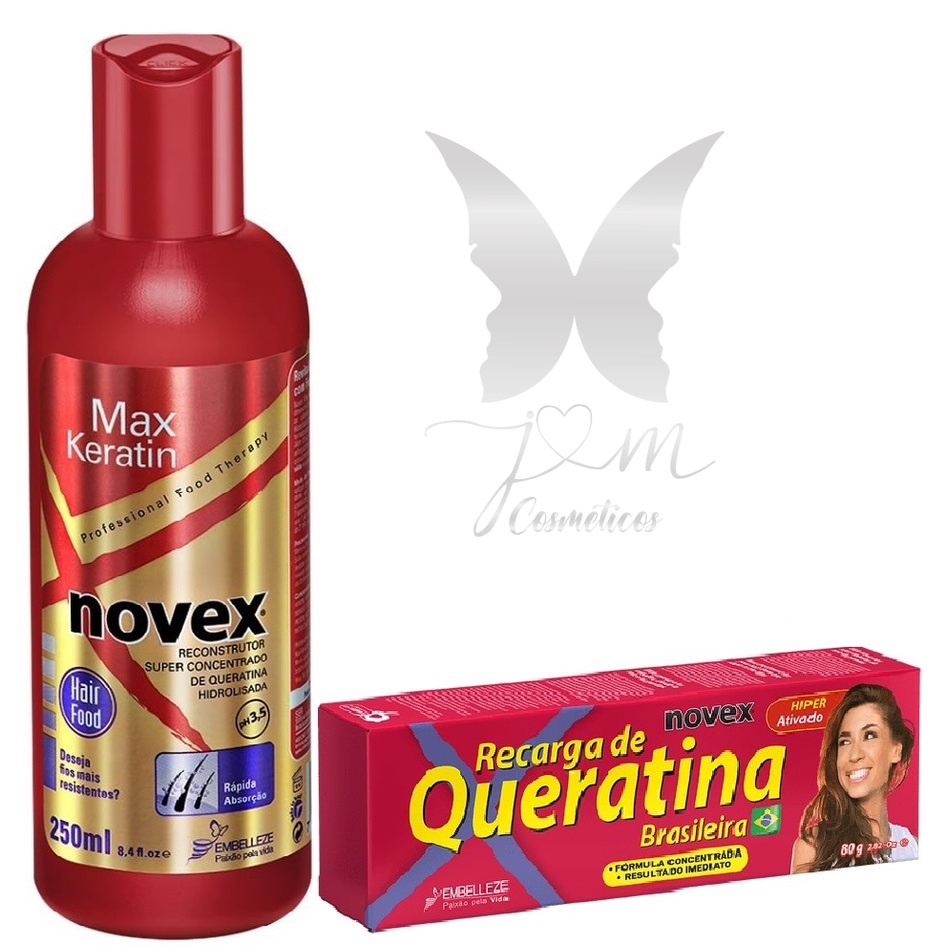 Kit Max Keratin Novex Ml Recarga Queratina G Shopee Brasil