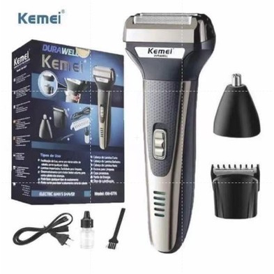 Maquina Barbear Shaver Kemei Em Km Nariz Barba Pelos E Corpo