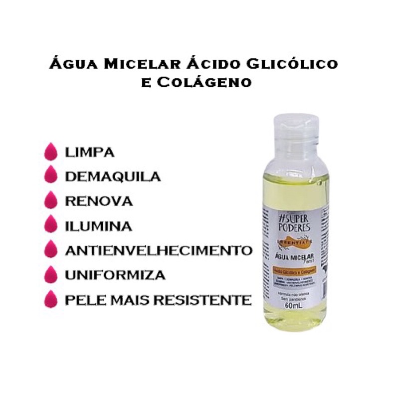 Gua Micelar Cido Glic Lico E Col Geno Essentials Super Poderes