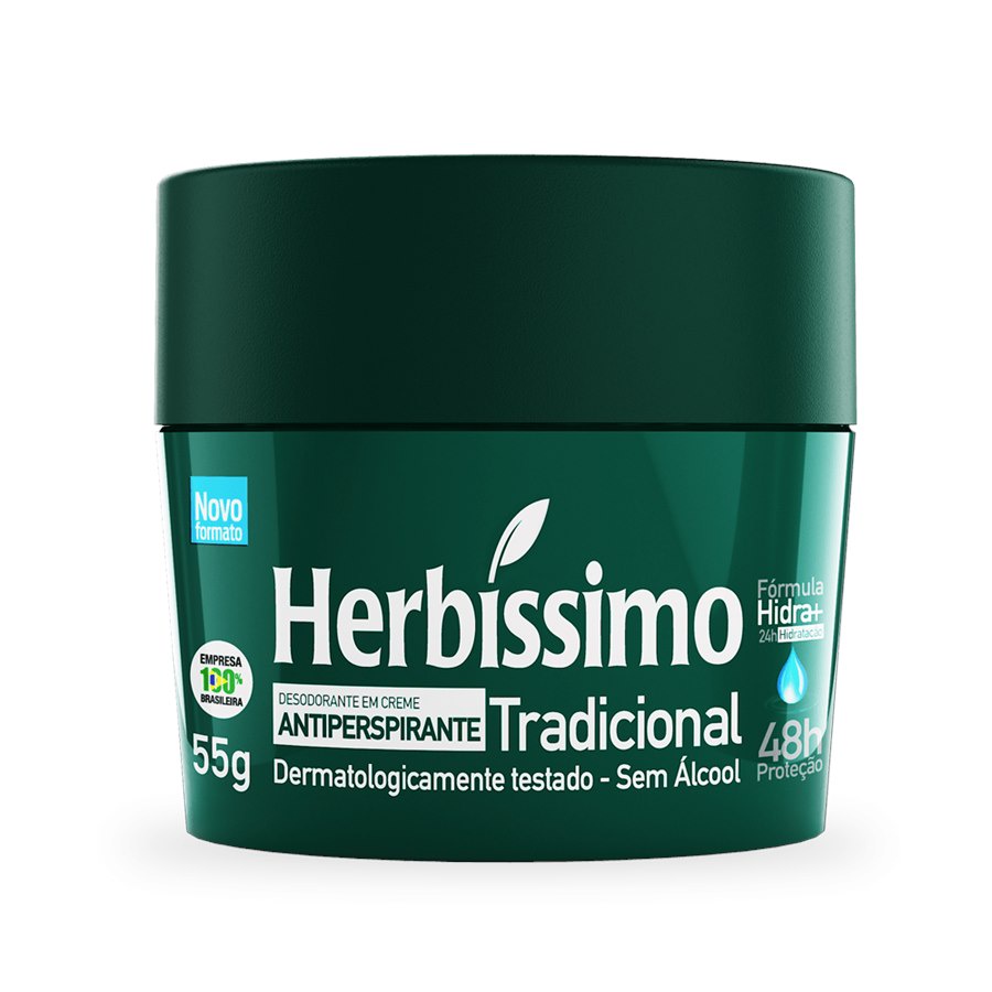 Desodorante Em Creme Herbíssimo Tradicional 55g Shopee Brasil