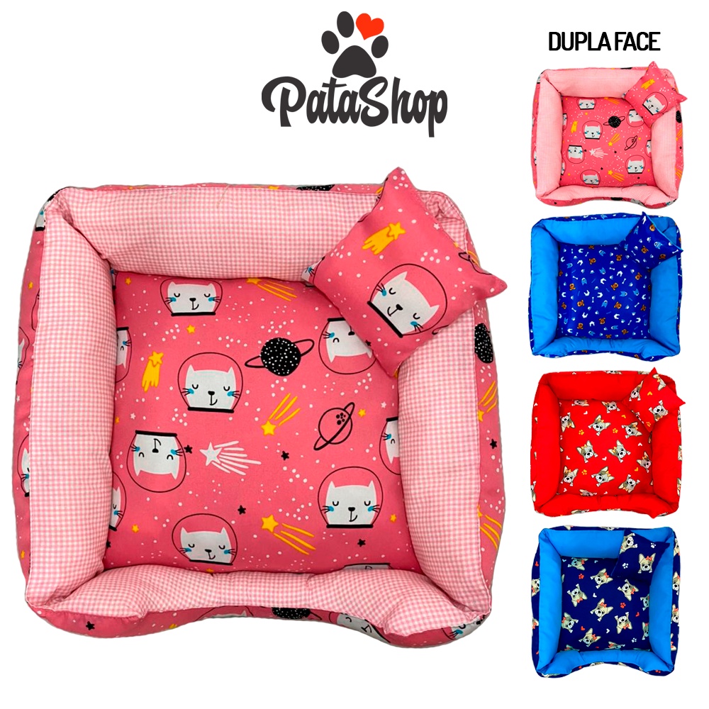 Cama Para Cachorro E Gato Pet Fibra Ziper Tamanho M 50x50