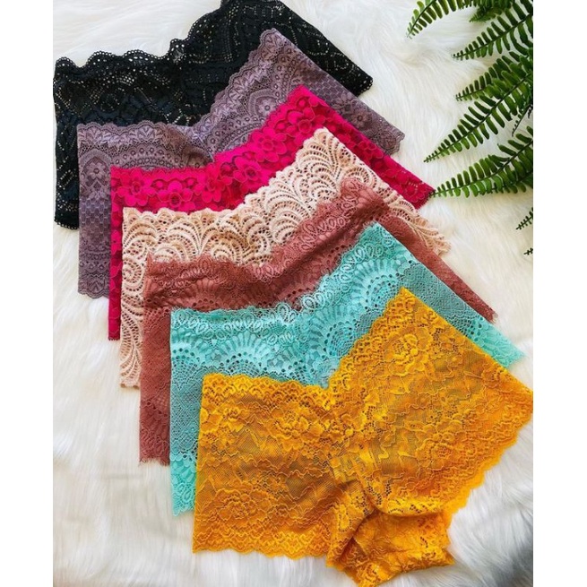 Calcinha Caleçon De Renda Cueca Feminina Sensual Tanga Calesson Rendada Lingerie Shopee Brasil