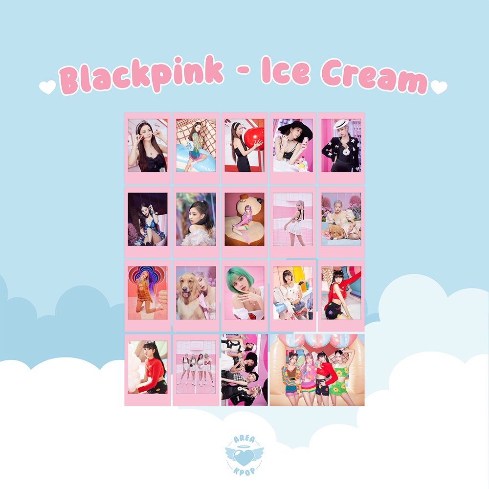 Kit Polaroids E Photocards Blackpink Ice Cream Fanmade Shopee Brasil