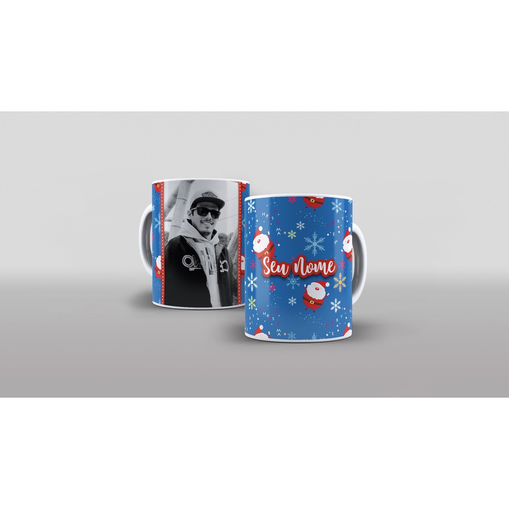 Caneca Personalizada Natal Foto E Nome Presente Amigo Secreto Shopee