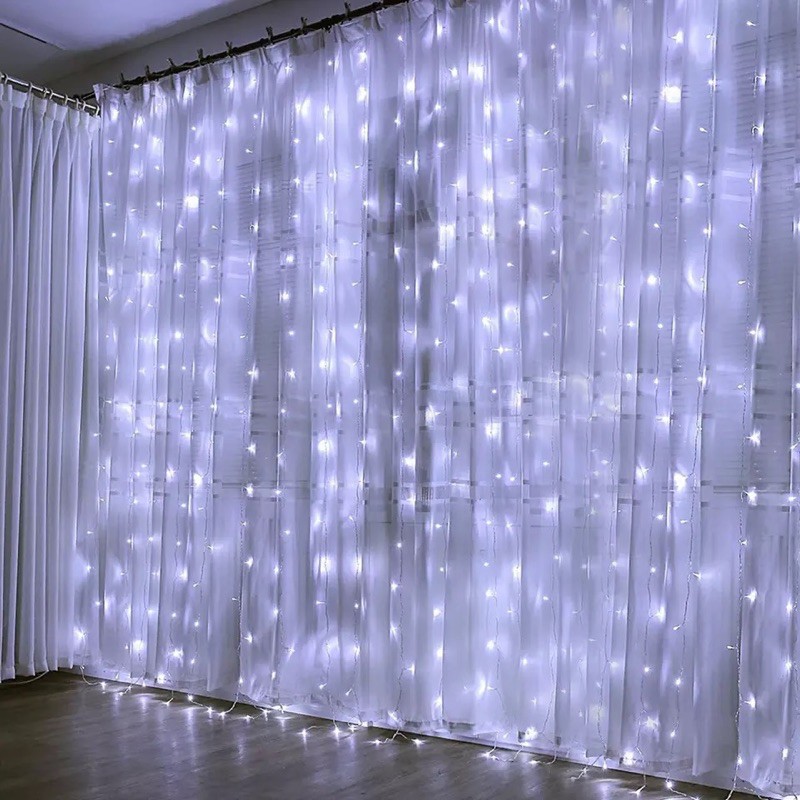 Cortina 300 Leds 3mx2m Branco Frio 110v Ou 220v Shopee Brasil