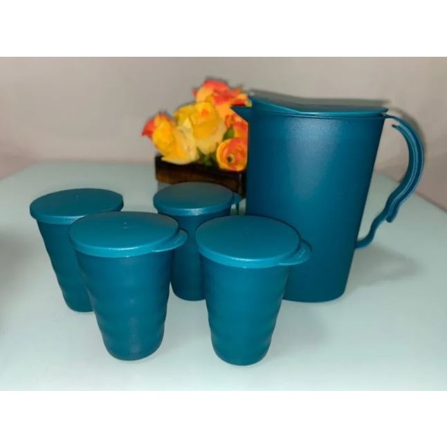 Kit Jarra 4 Copos Magia Oriental Murano Tupperware Shopee Brasil