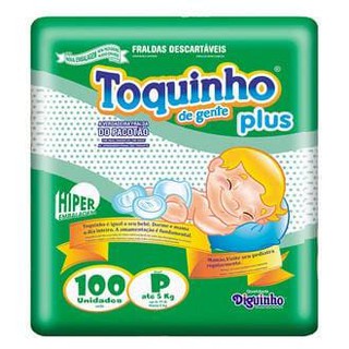 Fralda Infantil Toquinho Plus P C 100 Unidades Shopee Brasil