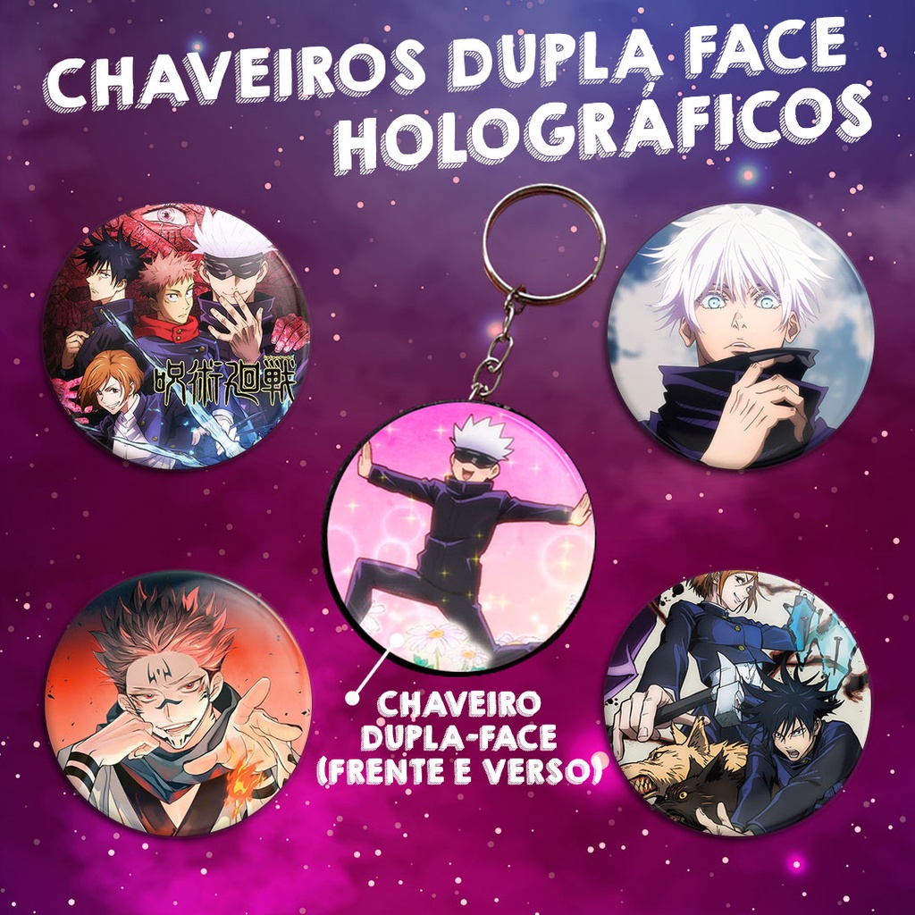 Chaveiro Dupla Face Jujutsu Kaisen Holográfico Shopee Brasil